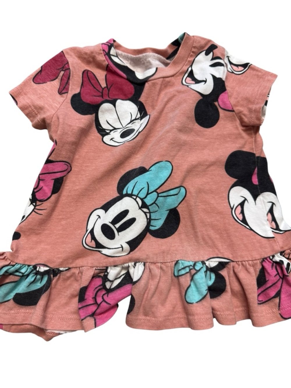 Disney Minnie Graphic Tee in Dusty Rose with Black & Pink Accents